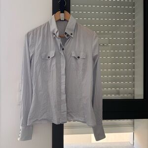 D&G Gray Striped Button Down Shirt